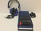 1500av-st Califone Vintage Professional Cassette Recorder Headphones Blue