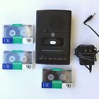 3-3017a Ge Cassette Recorder Player Plus Maxell Tapes With Charr