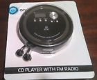 681131088183 Onn Black Cd Player With Fm Radio And