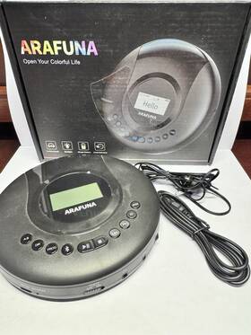 Cd521b Arafuna Portable Cd Player Bluetooth With Fm Radio 2000mah Rechargeable Play