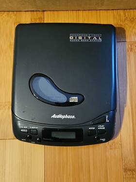 Cd-118r0 Audiophase Rechargeable Circuit Portable Compact Disc Player Tested
