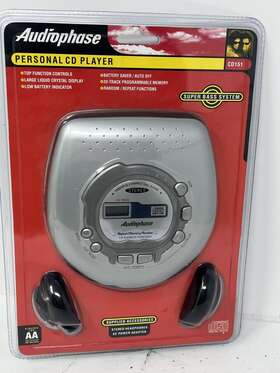 Cd151 Audiophase Portable Personal Cd Player New Sealed Vintage