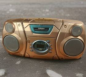 Cd2391 Audiophase Boombox Portable System Cd Radio And Cassette All Work Vntg Y2k