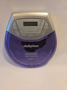 Audiophase Cd343l Portable Cd Player Advanced Anti Skip Protection 45 Sec