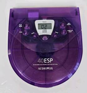 Ce145p Audiovox Portable Cd Player 40 Anti Shock Vtg 2000 Tested Works Purple