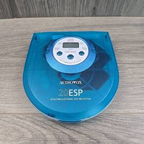 Audiovox Dm8801-1b Vintage Portable Cd Player Transparent Blue Working Rare Y2k