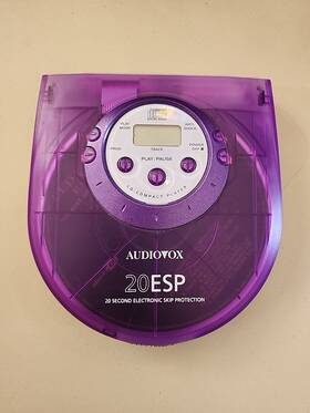 Dm8801-ip Audiovox 20esp Portable Cd Player Only Purple Works Great 2000