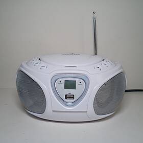 1029813 Auna Boombox Us With Cd/mp3/bt Am-fm Radio F-lights Ac/dc