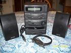 Ax-c8w Hitachi Nice Mini Shelf Stereo Cassette Player Speakers Antenna