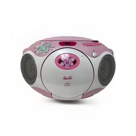 Be-445 Barbie 2004 Cd Player/radio With Mirrored Storage Compartment Rare