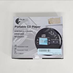 Branded 95665 Portable Cd Player Bluetooth Rechargeable 2000mah Battery Anti-skip Lcd Fm Radio