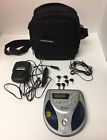 Cd-052 Curtis Silver Portable Cd Player Caselogic Carrying Case Power Converter