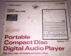 Cd-3350 Realistic Vintage Cd-3000 Portable