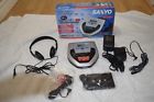 Cdp-1000cr Sanyo Compact Portable Cd Player Boxed Car Adapter Cassette Cords