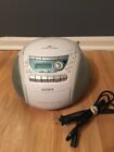 Cfd-e90 Sony Am Fm Cd Player Stereo Portable Radio White Boombox