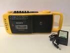 Ac-180t Cfm-160 Sony Vtg Sports Portable Cassette Player Am Fm Radio Ylw