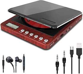 Chenfec 786118117914 Portable Cd Player With Speaker 1500mah Lithium Battery Rechargeable Compact Dis