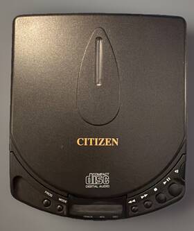 Citizen Jcd4036 Portable Cd Compact Disc Player Model Jcd4306-tested/works Headphones