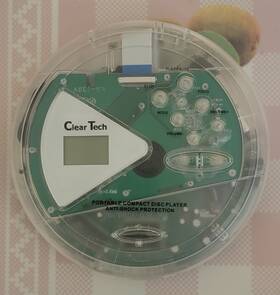 Clear Tech Km-138a Cd Player Anti-shock Protection Lcd Display Green