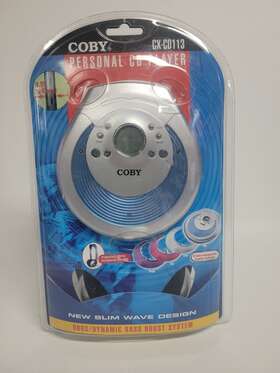Cx-cd113 Coby Personal Cd Player With Headphones Slim Wave Dynamic Base System Nos