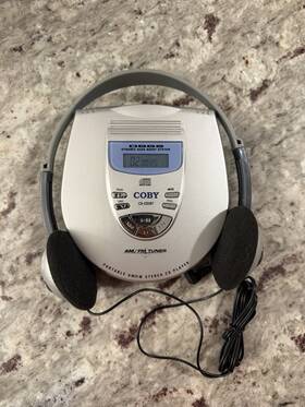 Coby Cx-cd307 Portable Cd Player Dynamic Bass Boost System Silver 2003
