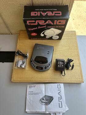 Jc6180 Craig Vtg Portable Cd Player Anti-shock 1997 With Ac Adapter Tested Works