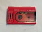 Cs10 Emerson Rare Personal Stereo Cassette Player Portable Walkman Red Works