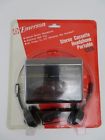 Cs15 Emerson Vintage Portable Stereo Cassette Player With Headphones New