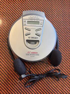 Cd081 Curtis 058465741242 Personal Cd Player With Headphones Working Portable