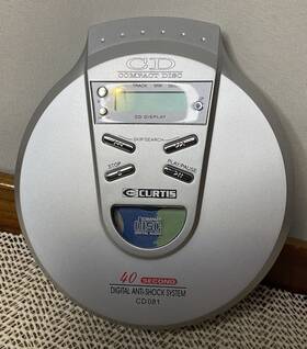 Cd081 Curtis Cd Compact Disc 40 Sec Portable Player Model Silver. Tested