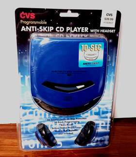 Cvs 012495342183 Portable Cd Player Programmable With Headset Anti-skip New In Package