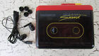 D-6606 Magnavox Moving Sound Portable Cassette Player Red Walkman Rare Vintage