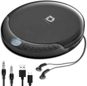 Deluxe Products 692622584350 Cd Player Portable With 60 Second Anti Skip Stereo Earbuds Inch