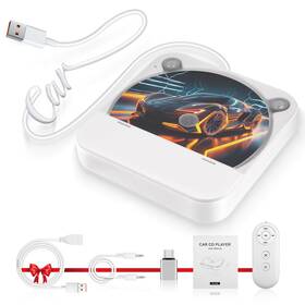 Dislind Kc-606 External Portable Cd Player For Car - With Usb Port Aux E