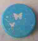 Dmp8130b Audiovox Portable Cd Player Teal Blue With Glitter And Butterflies A3