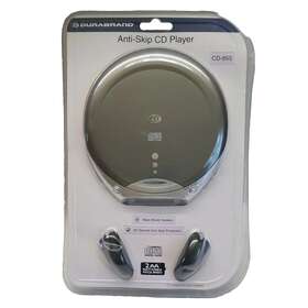 Cd-855 Durabrand 017999168550 Anti-skip Cd Player Bass Boost System With Headphones Silver/grey