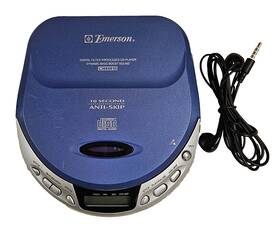 Emerson Hd7010 Portable Cd Player Blue With Earbuds
