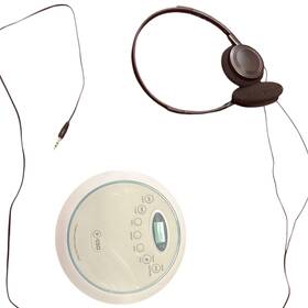 Pc2090 Esa Portable Cd Player White/gray Lcd Display Headphone Jack