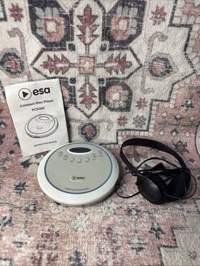 Esa Pcd391k Portable Cd Player Headphones/ For Parts Only/ Non Working