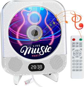 Yr-q300 Fangor Portable Cd Player Bluetooth Wall Home Audio Boombox Music Remote