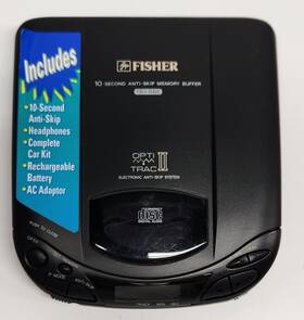 Pcd-6600 Fisher Vintage Cd Player Portable Compact Disc Anti-skip Tested