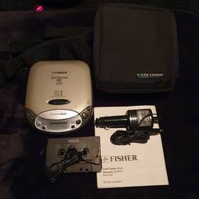 Pcd-7350 Fisher Portable Cd Player With Car Hookups Powers On Wonftt Read