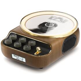 Freefish 785229611328 Retro Portable Cd Players With Bluetooth Speakers Fm Radio Night Light Lcd
