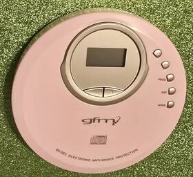 Dm9655-4 Gfm Pink Discman 2006 Anti Shivk Cd Player Retro Works No Headphones 2000s