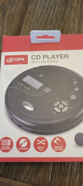 Gpx 445015775766 Portable Cd Player With Fm Radio And 60-second Anti Skip Only Works