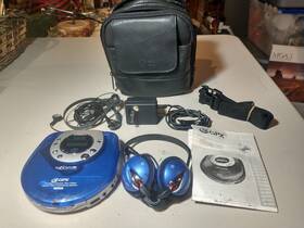C3949 Gpx C3948 Personal Portable Cd Player 60-second Esp Blue Headphones Earbuds