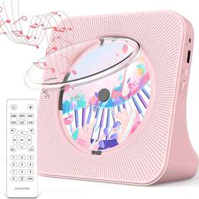 Gr-806 Greadio Cd Player Portable With Bluetooth 5.0 Hifi Sound Speaker Pink