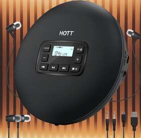 Hott 414909528046 Portable Cd Player Personal Compact With Headphones For Home Travel