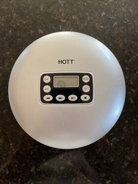 Cd711 Hott Silver Black Bluetooth Rechargeable Portable Cd Player For Home