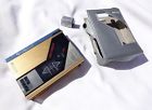Hs-f07 Aiwa Gold Cassette Player Walkman Original Case Mic Back To